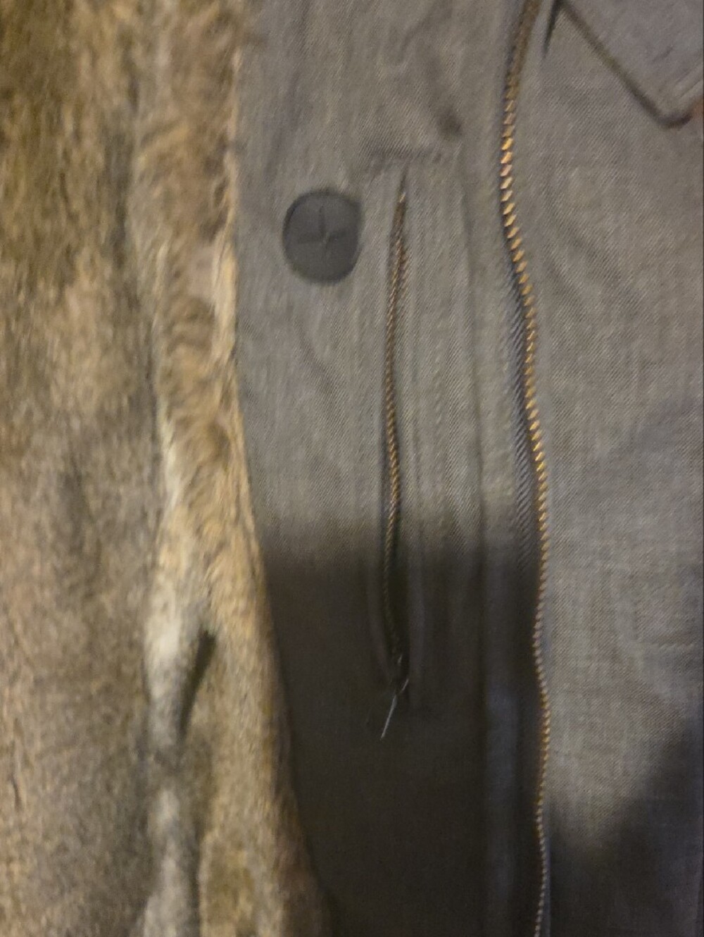 TNA Womens Gray Parka with Faux Fur Trim - Picture 11 of 16